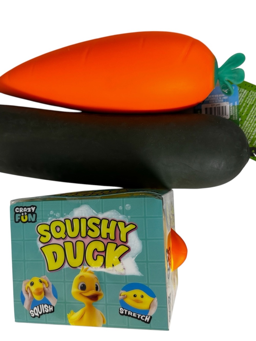 NEW RMS Smushmart Jumbo Duck Carrot & Pickle Squishy Set